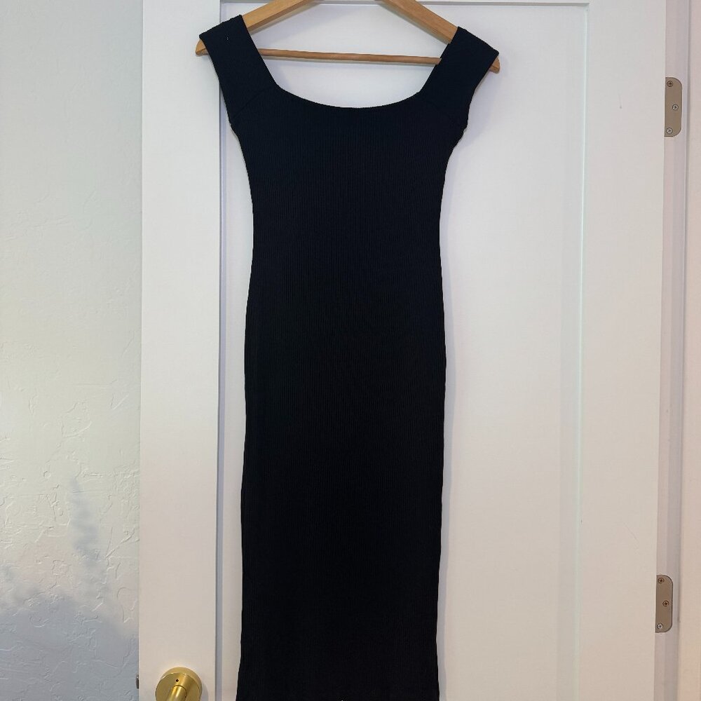 ๐ฉท ASOS off the shoulder ribbed dress with button front detail - Picture 2 of 2